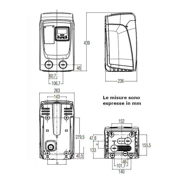 Dab E.SYBOX MINI 3 sistema di pressurizzazione elettronico 0,85 kW 60212597
