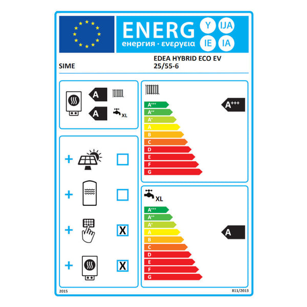 Kit Sime caldaia Edea Hybrid ECO EV 25/55-6 da 25 kW e pompa di calore SHP M ECO 006