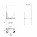 Piazzetta DAVOS MC 133/52 BL stufa caminetto a legna 14 kW