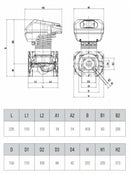 Dab Evoplus B 60/220.40 M, circolatore singolo, interasse 22 cm, prevalenza 6 m