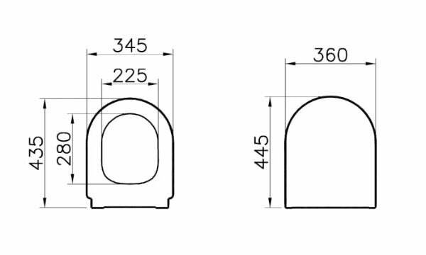 Vitra Integra sedile compatibile con S50 - bianco