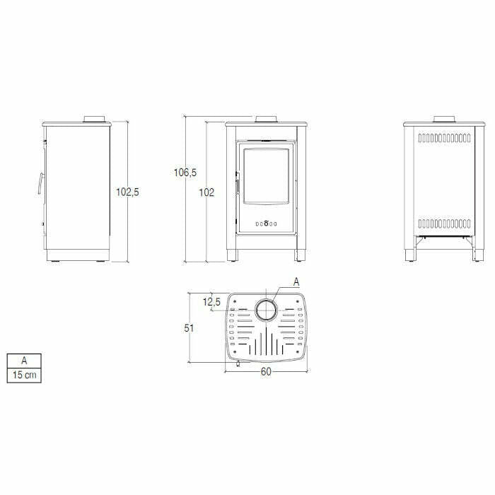 Superior Sibilla stufa a legna 8 KW