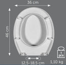 Sedile universale in termoindurente TP1 NEW cerniere nylon Polisedil