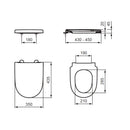 Sedile originale I.LIFE O T572101 Ideal Standard avvolgente