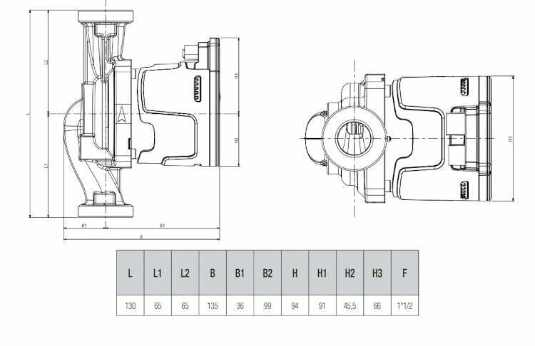 Dab Evosta 2 20-105/130 SOL circolatore elettrico impianti solari, attacchi 1"1/2