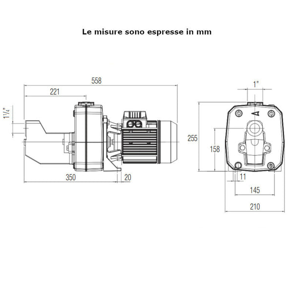 Dab Jet 151 M IE2 elettropompa centrifuga autoadescante 1,1 kW 60211567