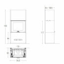Piazzetta DAVOS MC 85/55 BL stufa caminetto a legna 11 kW