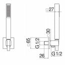 Nobili Duplex con presa acqua doccetta cromato