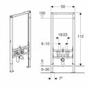 Geberit Duofix modulo per bidet sospeso h 112 cm