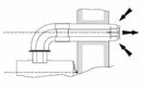 Bosch-Junkers kit fumi coassiale AZ 362 per caldaie a camera stagna alluminio rigido bianco