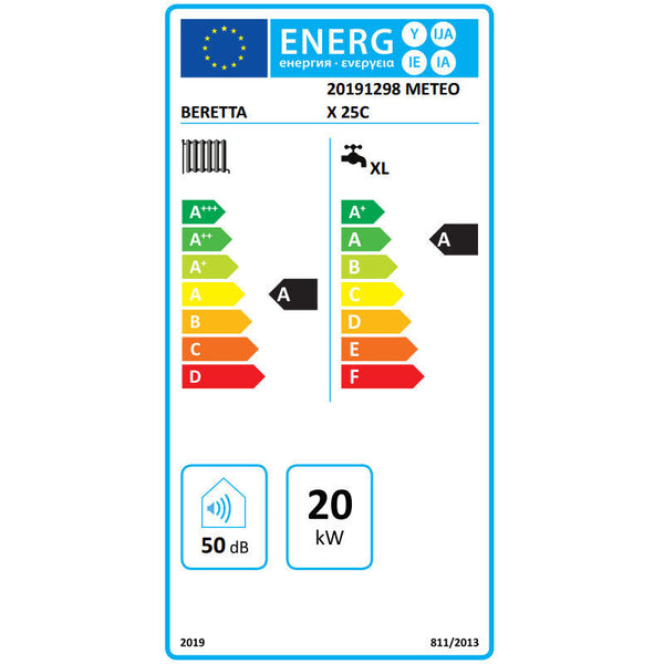 Caldaia a condensazione istantanea Beretta METEO X 25 C da 25 kW da esterno