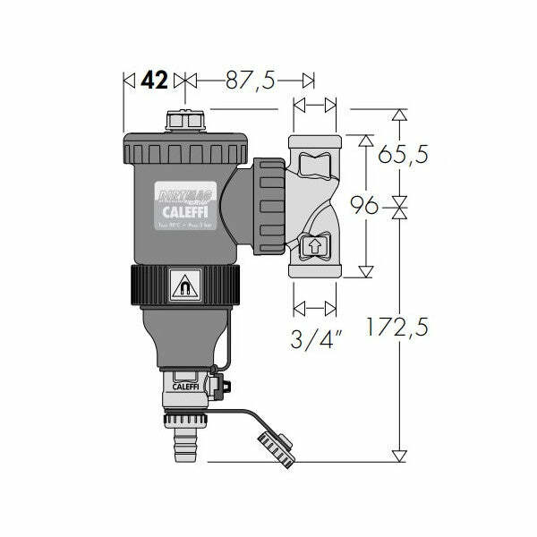 Caleffi 5453 DIRTMAG defangatore con magnete corpo in tecnopolimero 3/4"