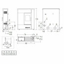 Piazzetta P136 stufa a pellet slim 8,5 kW