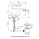 Miscelatore per bidet Cerafine O BC705AA con piletta 1 1/4"