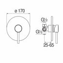 Nobili Live miscelatore doccia a incasso 1 via cromato