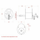 Portatubo murale tortora con rubinetto - Bel-Fer 42/MU.16