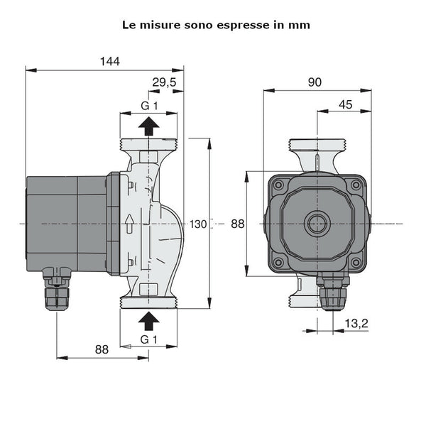 Circolatore elettrico sanitario NCE ES 15-40/130 Calpeda 44 W