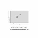 Piatto doccia Stone PT3024 Agha 80 x 80 cm bianco