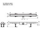 Canalina RainDrain Compact scarico doccia 800 piastrellabile Hansgrohe 80 cm x DN40