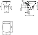 Ideal Standard copriwater originale rallentato J523301 per Ceramica Dolomite Gemma 2 bianco europeo