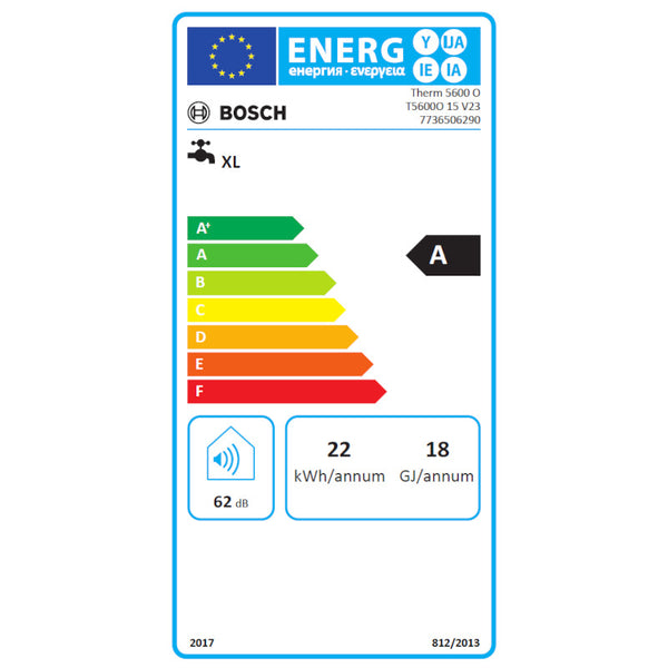 Scaldabagno Therm T5600 O 15 V23 Bosch-Junkers a metano da esterno 15 l/min