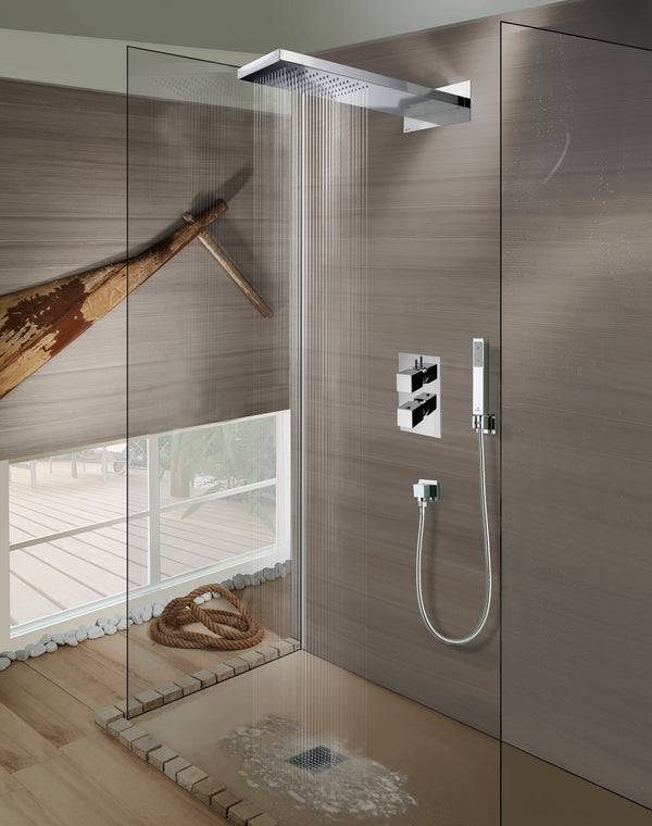 Manhattan 1 spray Bossini I00575 Soffione rettangolare 50x20