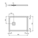 Piatto doccia Ultra Flat Evo T5446FO Ideal Standard 90 x 70 cm bianco seta opaco
