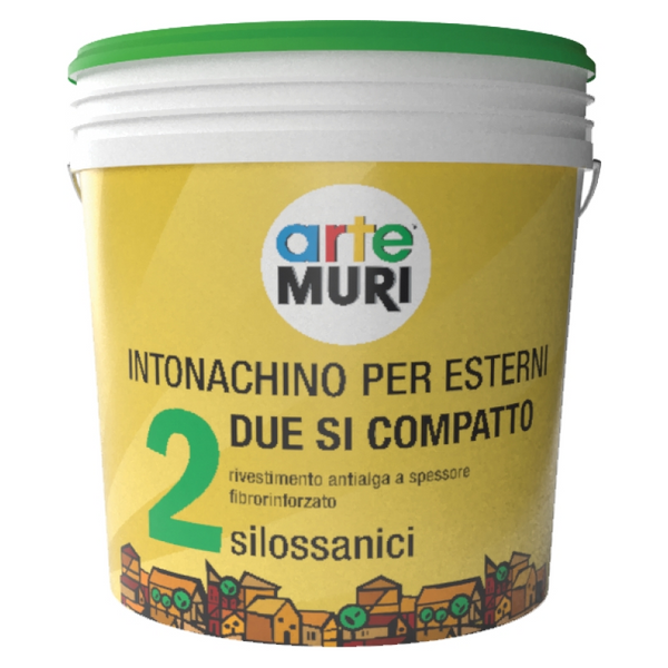 Intonachino antialga per esterni Grigolin DUE SI bianco 1,5 mm 25 kg