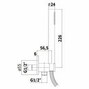 Paffoni set doccia incasso tondo con presa acqua incorporata cromo