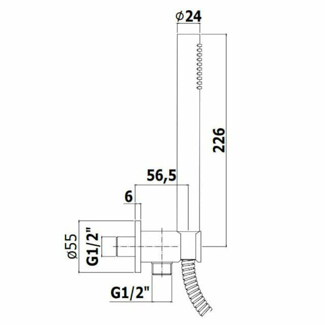 Paffoni set doccia incasso tondo con presa acqua incorporata cromo