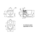 Vaso sospeso Blend Curve T3749V1 AquaBlade bianco seta opaco