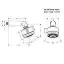 Soffione doccia Aktiva 27470000 Hansgrohe 3 getti con braccio doccia