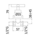 Paffoni Quattro rubinetto incasso, 1 entrata - 1 uscita, cromo