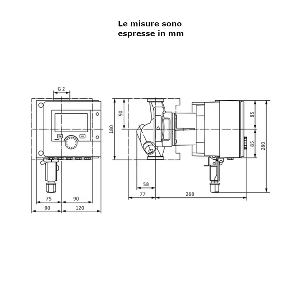 Wilo Stratos MAXO 30/0,5-10 pompa di circolazione elettronica 180 mm 0,234 kW 2164575