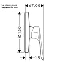Set miscelatore doccia ad incasso Logis E 71608000 Hangrohe con corpo incasso