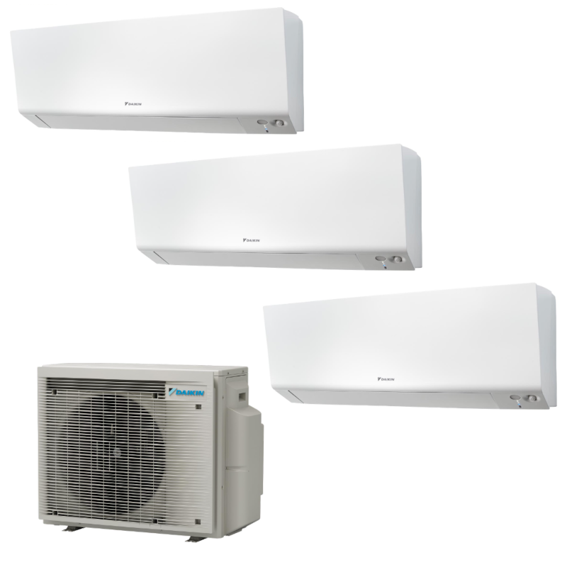 Trialsplit Daikin Perfera 18.000 BTU 3MXM52A con 2 FTXM25R e 1 FTXM35R