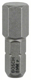 Bosch 3 bit di avvitamento extra duro HEX 8, 25 mm, codolo esagonale 1/4