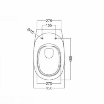 Pozzi Ginori sedile per easy.02 e Quinta - bianco