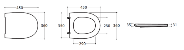 Ceramica Globo 4ALL MDR20BI sedile chiusura rallentata bianco