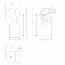 Ponte Giulio Standard raccordo curvo scarico a pavimento bianco latte
