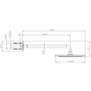 OKI DREAM Bossini H75362 Soffione tondo 30 cm con braccio 50 cm