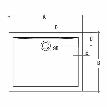 Ideal Standard ULTRA FLAT Piatto doccia rettangolare 120 X 80 cm
