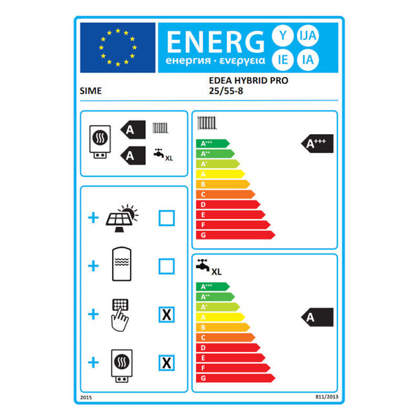 Kit Sime caldaia Edea Hybrid Pro 25/55-8 da 25 kW e pompa di calore SHP M Pro 008