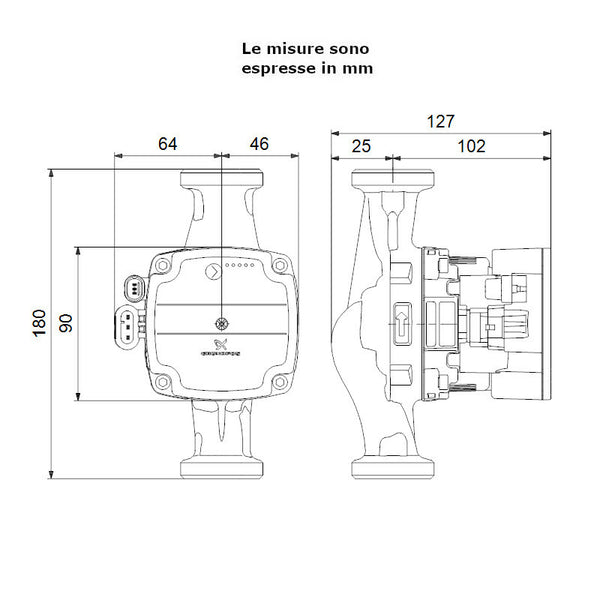 Circolatore Alpha Solar 25-145 180 mm per impianti solari G 1" 1/2 60 W