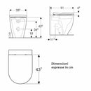 Geberit Acanto vaso a pavimento a cacciata con sedile soft close