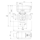 Valvola di zona TMO15-MMM SPST M1S Mut a 3 vie motorizzata con relè 1/2" MM