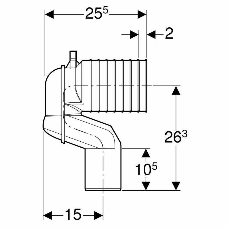 Geberit Monolith kit curva a P per wc a pavimento