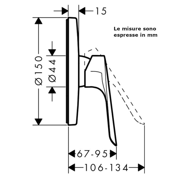 Miscelatore doccia ad incasso Logis E 71603000 Hansgrohe senza deviatore