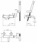 Frattini Gingo miscelatore per vasca cromato