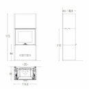 Piazzetta DAVOS MC 105/48 BL stufa caminetto a legna 12 kW